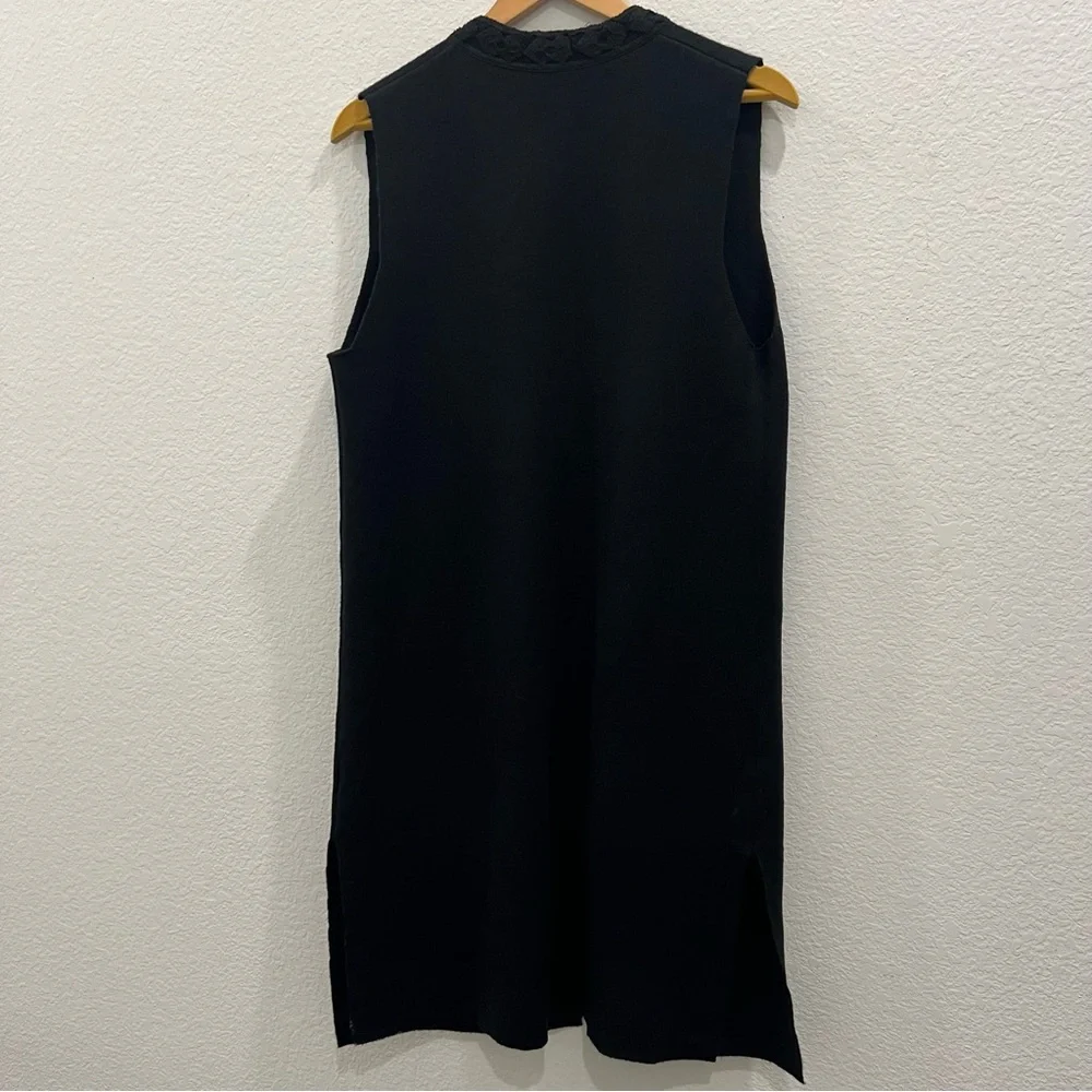 Rare‎ Kobi Halperin Jaycie Black Crochet Lace Trim and Pockets Sweater Vest M